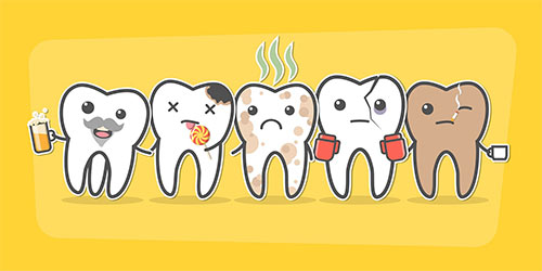 دلایل تغییر رنگ دندان ها